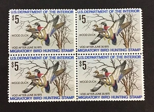 US 1974 XF MNH SC# RW41- Block Of 4 - SCV $72.50 - Picture 1 of 2