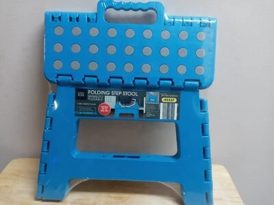 EASY HOME 11" SLIP RESISTANT FOLDING STEP STOOL HOLDS UP TO 330 LBS New Sealed - Image 1 of 4