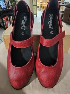 A'rcopedico Cherry Red Orthopedic Women's Mary Jane sz 10 (For Problem Feet) - Picture 1 of 6
