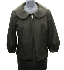 LADIES PER UNA BLACK BOLERO CROPED JACKET - Picture 1 of 9