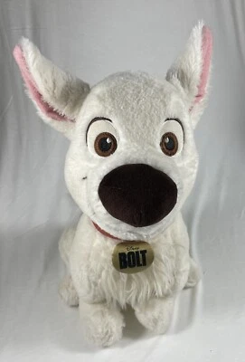 Disney BOLT Dog Plush 12" White Swiss Shepherd 2008 Movie - Image 1 of 4