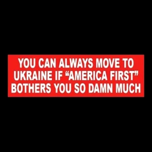 Lustiger "DU KANNST IMMER IN DIE UKRAINE ZIEHEN" Profi Donald Trump STICKER STICKER Selenskyj - Bild 1 von 1