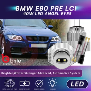 2x E90 PRE LCI 40W ANGEL EYE BULBS ERROR FREE PLUG & PLAY DIRECT REPLACEMENT A19 - Picture 1 of 8