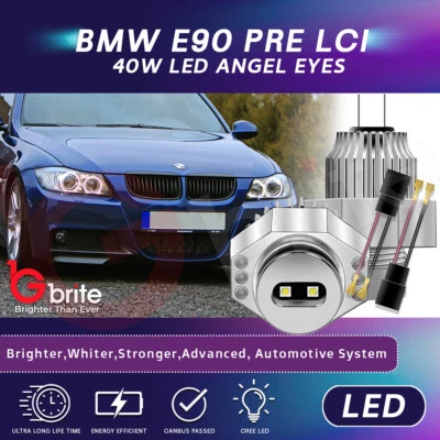 2x E90 PRE LCI 40W ANGEL EYE BULBS ERROR FREE PLUG & PLAY DIRECT REPLACEMENT A19 - Image 1 of 4