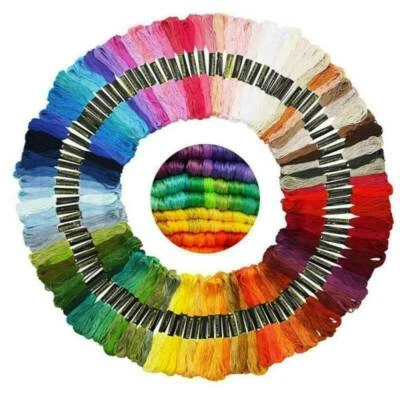 50/100 Color Egyptian Cross Stitch Cotton Sewing Skeins Embroidery Thread Floss - Image 1 of 4