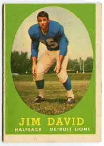 1958 Topps #13 Jim David Detroit Lions - Picture 1 of 2