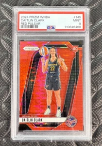 2024 Panini Prizm WNBA #145 Caitlin Clark Red Pulsar 201/299 PSA 9 Mint Low Pop - Picture 1 of 4