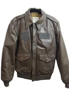 Giacca da volo Saddlery Type A-2 NSN 8415-01-258-6398 USAF pelle di capra 36L - Foto 1 di 23