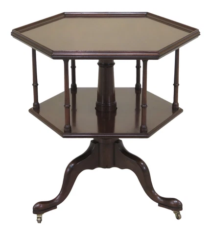 46961EC: KITTINGER Octagonal Revolving CW-161 Colonial Mahogany Table Cover