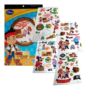 4 Sheets/Set Kids 50+ Temporary Tattoo Stickers Body Art Disney Jake The Pirates - Picture 1 of 7