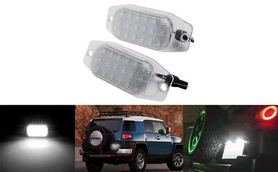 2件白色18-SMD LED车牌灯适用于丰田FJ巡洋舰陆地巡洋舰 — 第 1/4 张图片