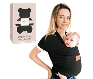 Max&so Baby Wrap Carrier - Premium Cotton Baby Carrier Wrap for Newborn 13 - Picture 1 of 9