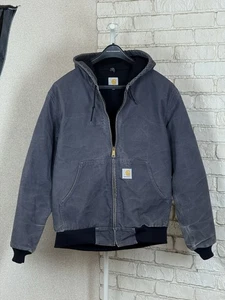 Men’s Vintage Carhartt Active Jacket Thermal Lined Gray Faded Jacket Size XL  - Picture 1 of 16