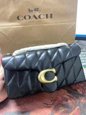 Bolso de Hombro COACH Tabby 26 Acolchado Cuero Negro/Dorado CP150 ¡Salida!! Foto 1 de 4