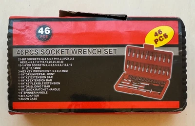 46 Piece Socket Wrench Set - 1/4" DR - NEW - Image 1 of 2