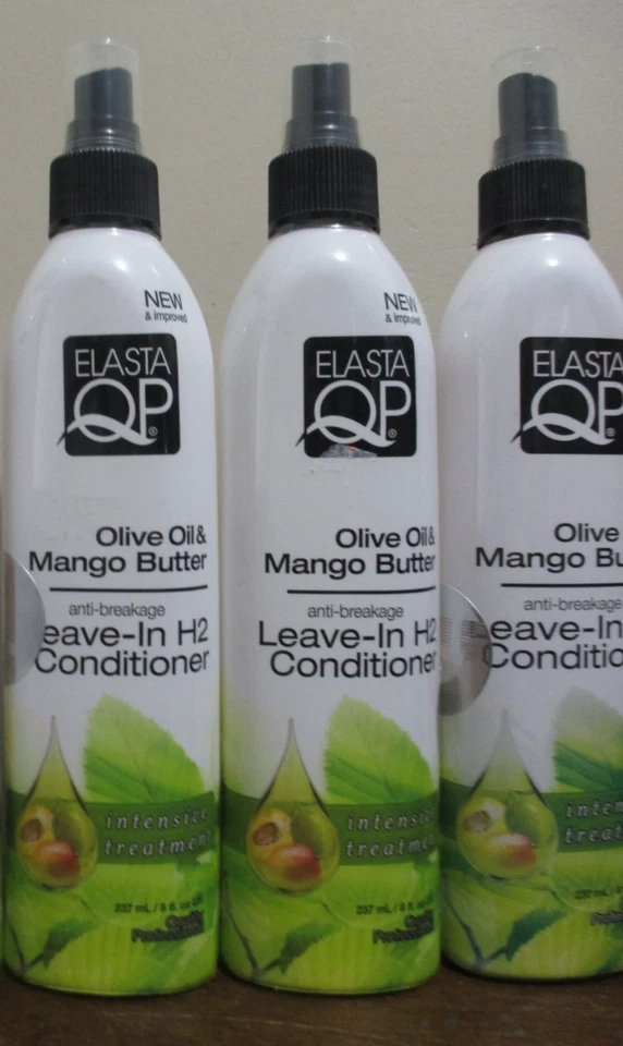 Lot of 3 Elasta QP - Olive Oil & Mango Butter Leave-In H2 Conditioner - 8 oz - Image 1 of 1
