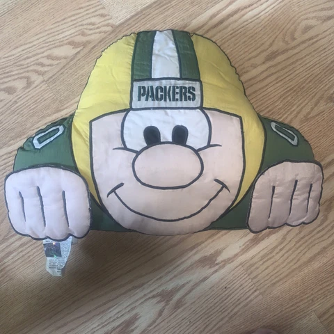 Vintage Green Bay Packers Decorative Pillow NFL Plush Children’s Bedding Throw Cover