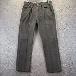 Levis 505 Hose Herren 32x30 Grau Cord Regular Fit Gerades Bein Stretch Y2K - Bild 1 von 10