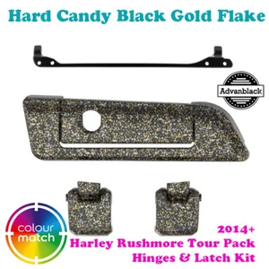 Hard Candy Black Gold Tour Pack Hinges Latch Kit fit 14+ Harley Touring - Bild 1 von 8