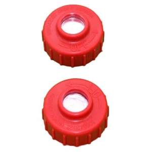 TWO (2) GENUINE OEM Homelite & Ryobi Straight Shaft SPOOL RETAINER KNOB RED - Picture 1 of 4