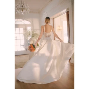 Nouvelle Amsale x BHLDN Olympia Wedding Gown White Size 12 - Picture 1 of 14