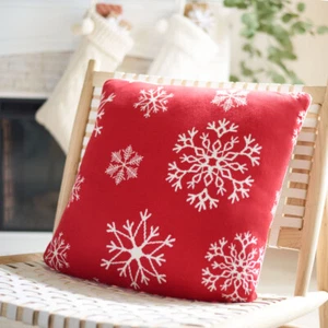 SAFAVIEH Snowflake Pillow | Red | - Picture 1 of 3