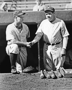 Yankees BABE RUTH and LOU GEHRIG Glossy 16x20 Photo New York Poster Print - Picture 1 of 1