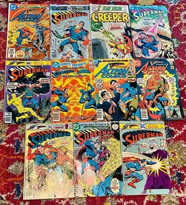 LOT of 11 Vintage Superman/Action Comics DC Comic Books 1975-'81 Creeper 1st - Picture 1 of 12