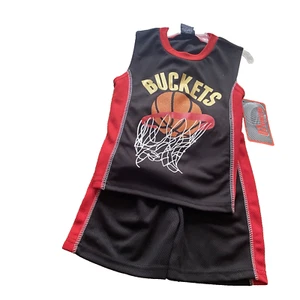 Little Boy's 2-Piece Logo Tee & Shorts Set Sport Size 2T Kids Summer Beach New - Picture 1 of 9