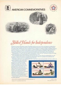 #80 13c Skilled Hands for Independence #1717-20 USPS Commemorative Stamp Panel - Picture 1 of 1