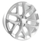 Replica Snowflake Wheel for Escalade Tahoe Silverado Yukon 22x9 Silver w/Mchd GMC Canyon