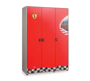 Cilek Racecup Kleiderschrank 3 Türig  zum Autobett - Kinderzimmer - Bild 1 von 7