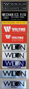 Wilton Vise Aluminum Side Plaques - Decal Sticker Badge Plaque Label Logo - Picture 1 of 11