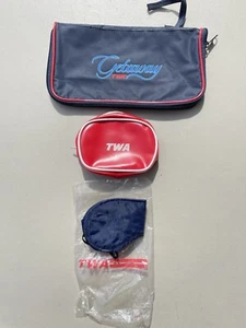 TWA Trans World Airlines Getaway Bag TWA Sleep Mask Small TWA Travel Bag - Picture 1 of 11