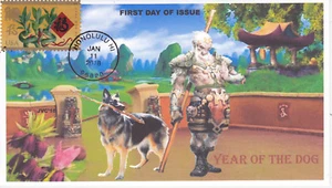 JVC CACHETS-2018 LUNAR YEAR OF THE DOG FIRST DAY COVER FDC CHINESE NEW YEAR #2 - Picture 1 of 1