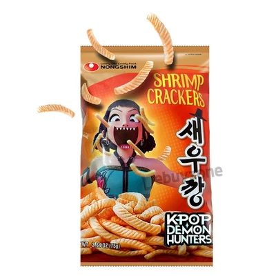 Galletas de camarones Kpop Demon Hunters 2,64 0z (75 g) Huntrix Zoey de Nongshim Foto 1 de 4