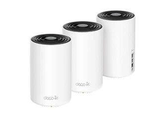 TP-Link Deco AXE5400 Tri-Band Wi-Fi 6E Wi-Fi Router and Extender - White (3... - Afbeelding 1 van 3