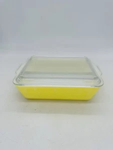 Vintage Pyrex Yellow 1.5 Qt Refrigerator Dish 0503 with Lid 503-C - Picture 1 of 6