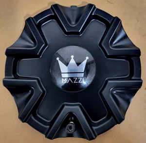 (1) Used Mazzi Gloss Black Wheel Center Cap With Screw C10371MB02-CAP JF023-12 - Picture 1 of 3