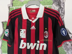 AC Milan football shirt 2008/2009 SIZE LARGE ITALY PAULO MALDINI 3 NEW - Picture 1 of 11