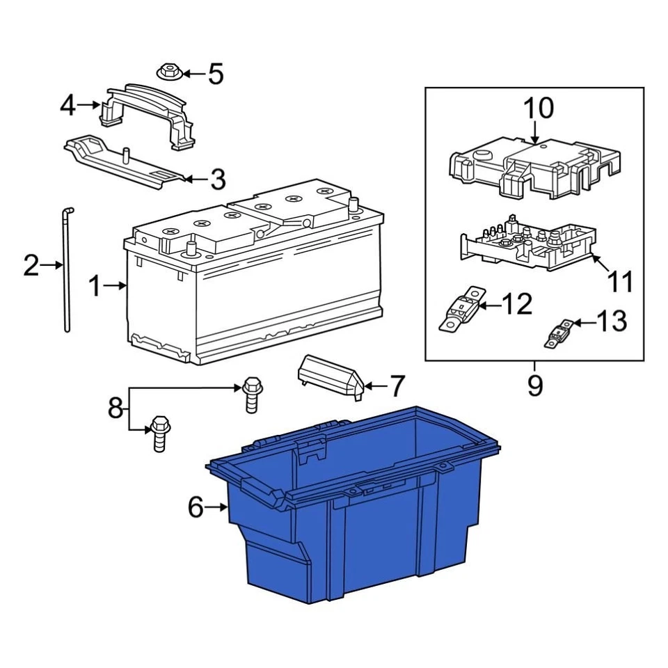 For Ram ProMaster 1500 2022-2024 Ram 68547443AA Battery Tray Foto 1 de 1