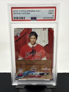 Tarjeta de novato 2018 Topps Opening Day Shohei Ohtani #200 PSA 9 Angels RC Dodgers - Imagen 1 de 2