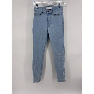 Pantalones de mezclilla American Apparel cintura alta para mujer talla 26 azul claro (27 entrepierna) Foto 1 de 4