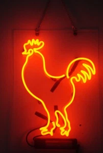 Cock Neon Sign Light Tiki Bar Pub Wall Hanging Home Room Decor Artwork 14"x9" - Picture 1 of 1