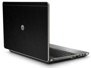BLACK BRUSHED Vinyl Lid Skin Cover Decal fits HP Probook 4540S Laptop - Picture 1 of 1