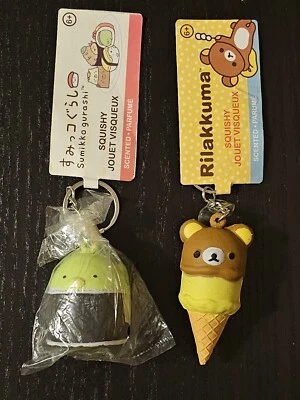 Portachiavi Rilakkuma giallo orso cono gelato Squishy e Sumikkogurashi SAN-X - Immagine 1 di 4