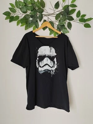 ❤️ Size 2XL XXL black heavy cotton Star Wars print T-Shirt top 1636 - Image 1 of 4