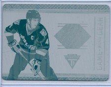 2011-12 Panini Titanium Game Worn Gear Printing Plate Cyan Vincent Lecavalier