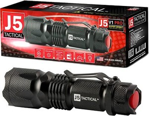 LED Flashlight J5 Tactical V1 Pro - Blinding Bright **AUTHORIZED DEALER
