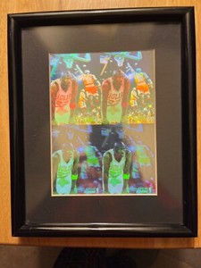 Michael Jordan Upper Deck Authentic Framed 1991-92 Uncut Hologram Sheet AW4